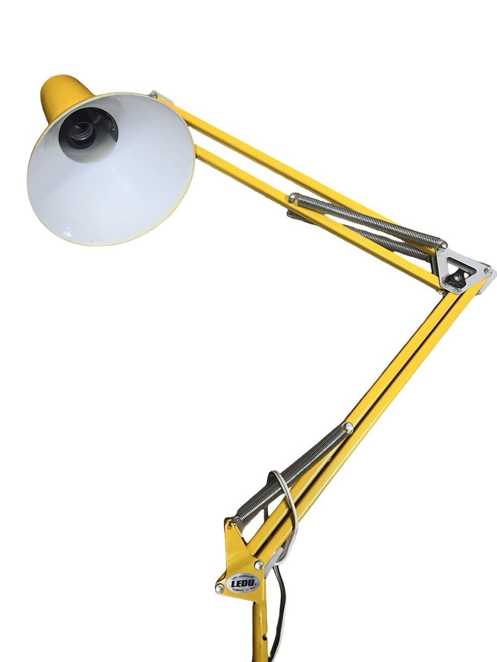 LEDU Yellow Desk Architect Lamp Articulated MCM Vintage Memphis Era (No Clamp)